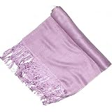 Men Muffler Silk Pashmina Handmade In India Purple 58 x 12.5 inches