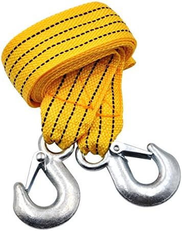 Napoer Heavy Duty Tow Strap with Safety Hooks (1.58" X 10',6600 LB Capacity)