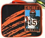 Vintage 1989 CINCINNATI BENGALS Soft Vinyl Lunchbox & Thermos