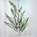 Factory Direct Craft Pair of Flocked Snowy Artificial Hemlock Sprays for Home and Holiday Decorating and Embellishing