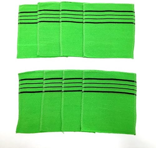 8-Pack Top Quality Exfoliating Beauty Skin Bath Scrub Mittem Clothes (Made in Korea)