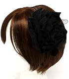 Gothic Couture Black Large Flower Headband