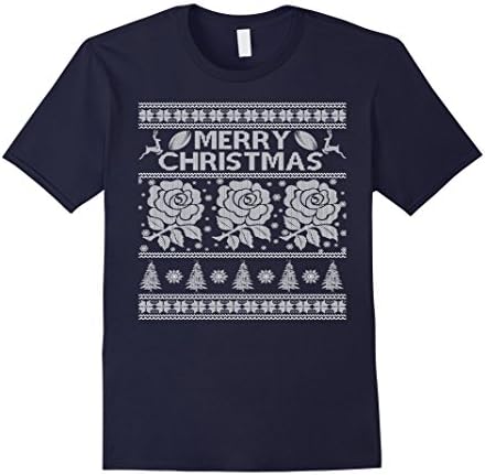 Men's England Rugby Xmas Tshirt Medium Navy
