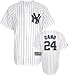 Robinson Cano Jersey: Adult 2010 Majestic Home Pinstripe Replica #24 New York Yankees Jersey - Small