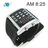 Best Buy Rubber Strap Cool Square LED Display Digital LED Sports Wrist Watch with Waterproof Stainless Steel Cover