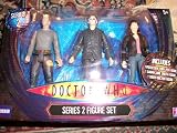 DOCTOR WHO SERIES 2 FIGURE SET DR WITH 3D GLASSES , SARAH JANE,POSSESSED TOBY