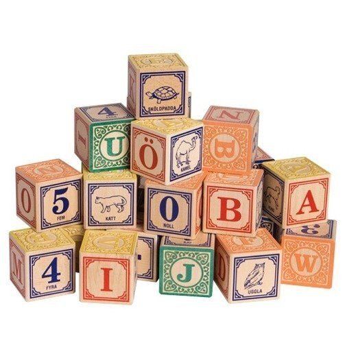 Blocks Are Handcrafted From Basswood In Michigan - Uncle Goose Swedish Alphabet Wooden Blocks - Made in the USA