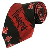 Nebraska Cornhuskers Black Woven Tie
