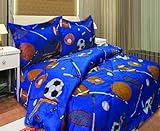 Twin Microfiber Kids Sports Comforter Set