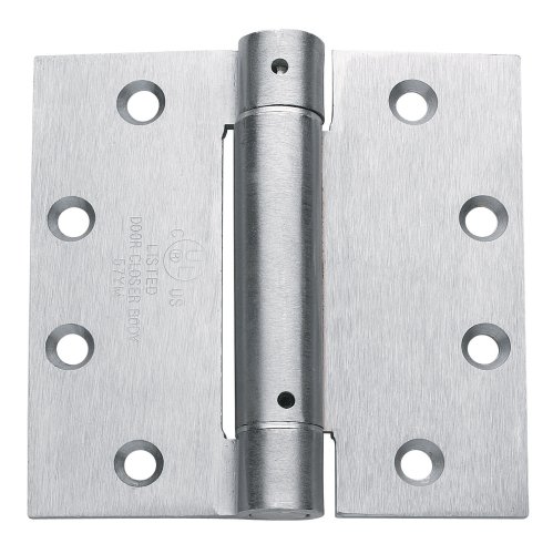 Global CPS4545-26D-M Commercial Grade, Full Mortise Spring Hinge, Brushed Chrome