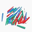 WE Games Plastic Cribbage Pegs - 48 Pack - Red, Blue, Green & White