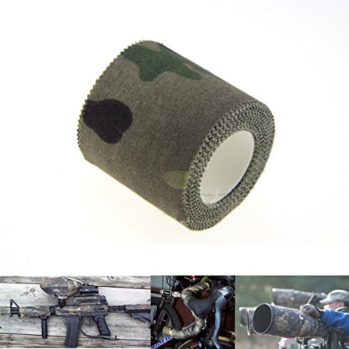 LOSN 4.9cm x 5m ACU Camouflage Adhesive Duct Tape - Camouflage Self-adhesive Non-woven Outdoor Camouflage Wrap Rifle Hunting Cycling Tape Waterproof Camo Stealth Tape