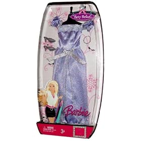 Barbie fashion fever aqua baby doll style dress with spaghetti straps and trim at hem
