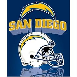 Northwest San Diego Chargers Gridiron Fleece Throw