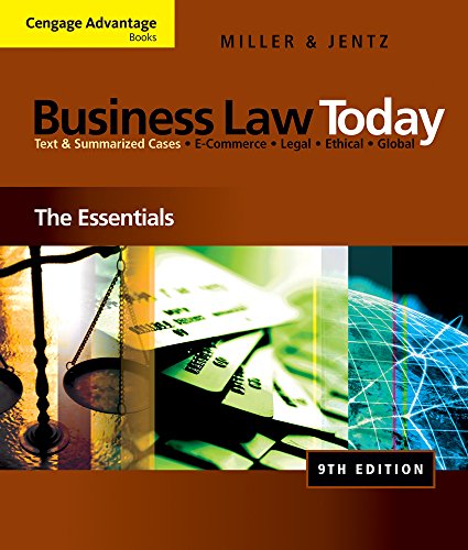 Bundle: Cengage Advantage Books: Business Law Today: The Essentials, 9th + Student Guide to the Sarbanes-Oxley Act, 2nd