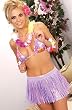 Sexy Hula Girl Tiki Hawaiian Tropical Spring Break Luau Costume Grass Skirt 5 Piece Set