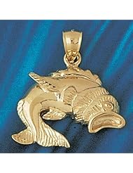Dazzlers Solid 14k Gold Goldfish Charm Pendant Available in three colors from jewelsberry (weights: 7.0 grams only)