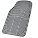 MotorTrend 100% Odorless Clean Rubber Car Floor Mat Set for Maximum Weather Protection (Charcoal Gray) -Semi Custom Fit