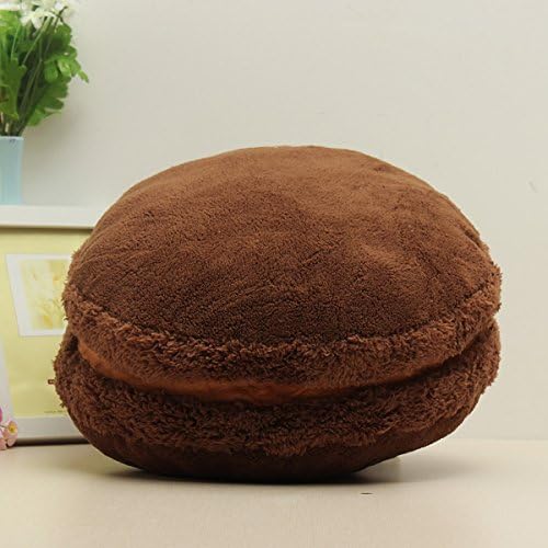 Frech Macaron Plush Round Cake Soft Toy / Brown