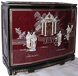 Oriental Red Cabinet with Mother of Pearl Oriental Red Cabinet with Mother of Pearl