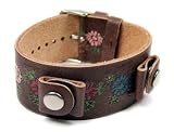 Fossil Bracelet de Montre Cuir 16mm Floral Design JR9010
