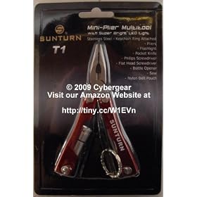Sunturn Mini-Plier Multitool with LED Flashlight