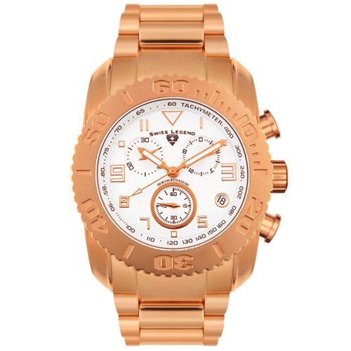 Swiss Legend Mens 20118-RG-22 Commander Chronograph Rose Gold-Tone Watch