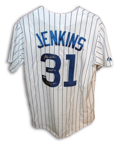 Ferguson Jenkins Autographed Chicago Cubs White Majestic Jersey Inscribed 