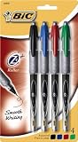 BIC Z4+ Roller .7mm, Assorted, 4-Count Package (Pack of 6)