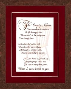 Amazon.com: The Empty Chair Sympathy Poem Framed Gift - 9" X 11" with Decorative Beveled-cut Mat