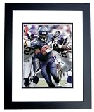 Shaun Alexander Autographed Seattle Seahawks 8x10 Action Photo BLACK CUSTOM FRAMED vs. Vikings at Amazon.com