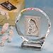 Exquisite Madonna and child crystal plaque