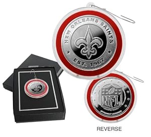 New Orlean Saints Silver Coin Ornament