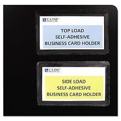 C-Line Self-Adhesive Business Card Holders, 2 x 3.5 Inches, Clear, 10 per Pack (70238)