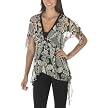 Anna Sui for Target&reg; Polyester Paisley Print Short Sleeve Top - Black/Cream