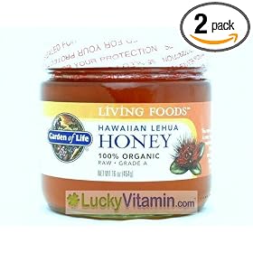 Garden of Life Living Foods Honey, Hawaiian Lehua, 100% Organic, 16-Ounce (Pack of 6)