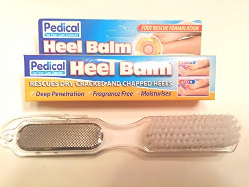 Pedicure Brush Scrubber File Rasp Pumice Stone, Bonus Dry Foot Cream