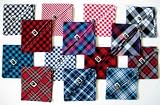 #3: Hals Baby Kopf Sabber Dreiecks Spuck Mädchen Jungen Tuch Schal rot blau weiss schwarz braun grün schwarz Kariert Bayrisches Muster 10 Motive