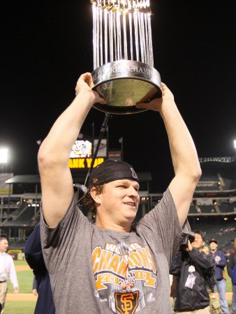Texas Rangers v. San Francisco Giants, Game 5: Matt Cain of the San Francisco Giants Photographic Poster Print by Elsa ., 12x16
