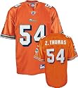 Zach Thomas Orange Reebok NFL Replica Miami Dolphins Jersey
