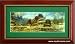 Dinosaur Print Poster Permian Panorama, Dimetrodon Framed Museum Quality Display