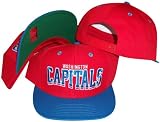 Washington Capitals Wave Red/Blue Plastic Snapback Adjustable Plastic Snap Back Hat / Cap