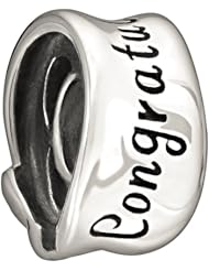 Authentic Chamilia Sterling Silver Charm "Congratulations" 2010-3088