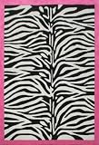 Rugs USA pink border Contemporary Handmade Zebra Print 5 x 8 Area Rug Rugs USA pink border Contemporary Handmade Zebra Print 5 x 8 Area Rug
