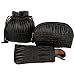3PC BLACK PU COSMETIC SET