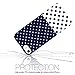 iPhone 5S Case polka dots, Akna Glamour Series [Flexible TPU][High Impact] Back Case for iPhone 5 5S [Dark Blue Polka Dots](U.S)