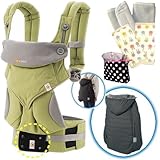 エルゴベビー防寒セット 360スリーシックスティ/グリーン 【正規品2年間保証-SG認定】 防寒ケープ+よだれパッド+収納ポーチ付