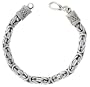 9 in. Sterling Silver 1/4 in. Very Thick Square byzantine Chain