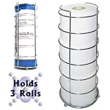 Chrome Toilet Paper Holder - Holds 3 Rolls