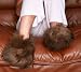 Alpaca Fur Slippers - Dark Brown - Medium (Dark Brown) (4